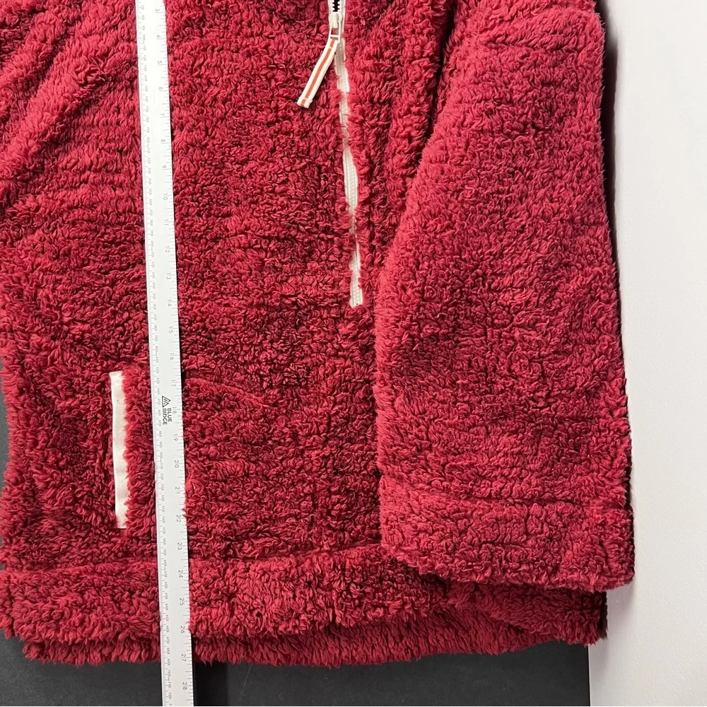 NWT Anthropologie Annette Sherpa Pullover Sweater 1/4 zip Cozy w/pockets XL
